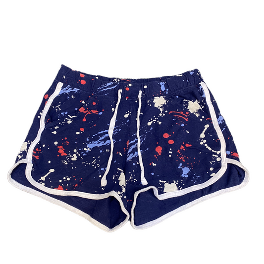 Running Sprinter Shorts Womens M 26" Waist Navy Athletic Gym Workout Dolphin Hem