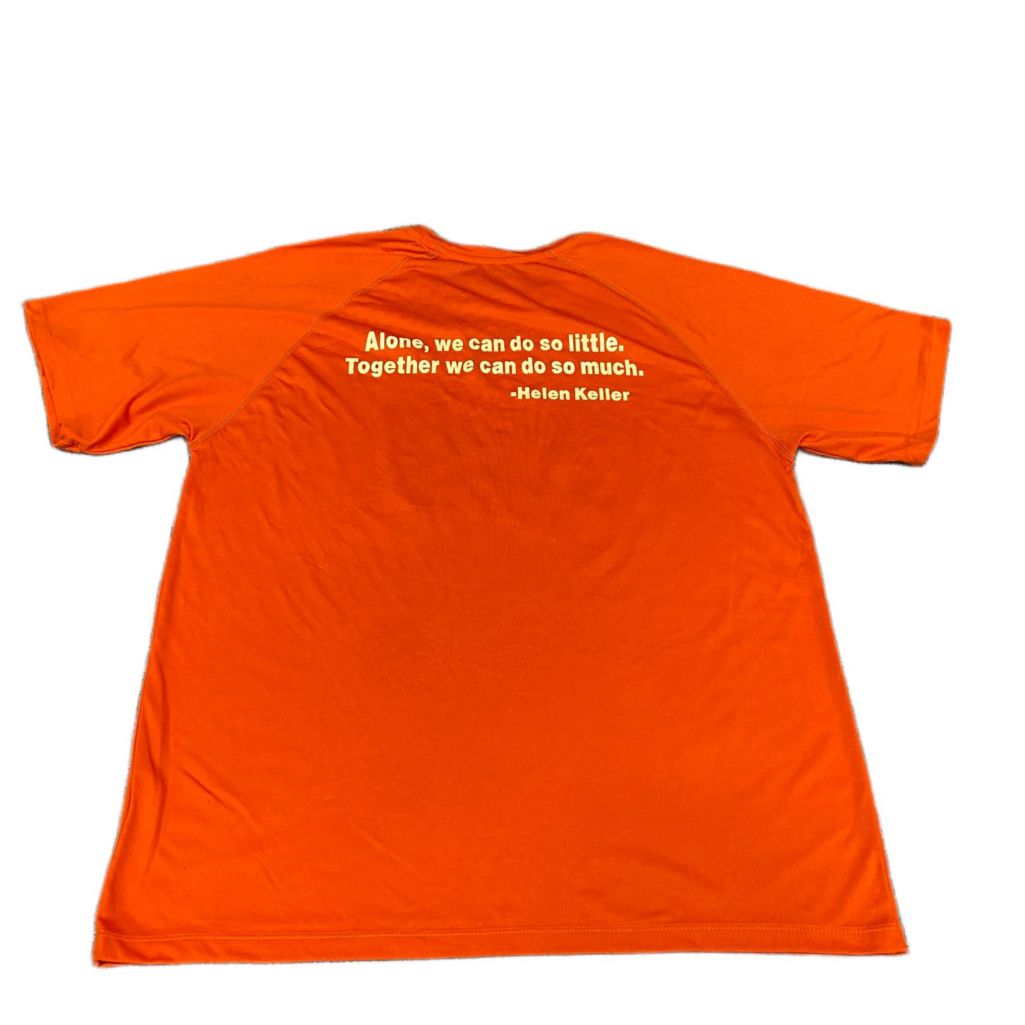 Adidas Climalite Basketball T-Shirt Fits as Men L Orange Short Sleeve Crew Neck