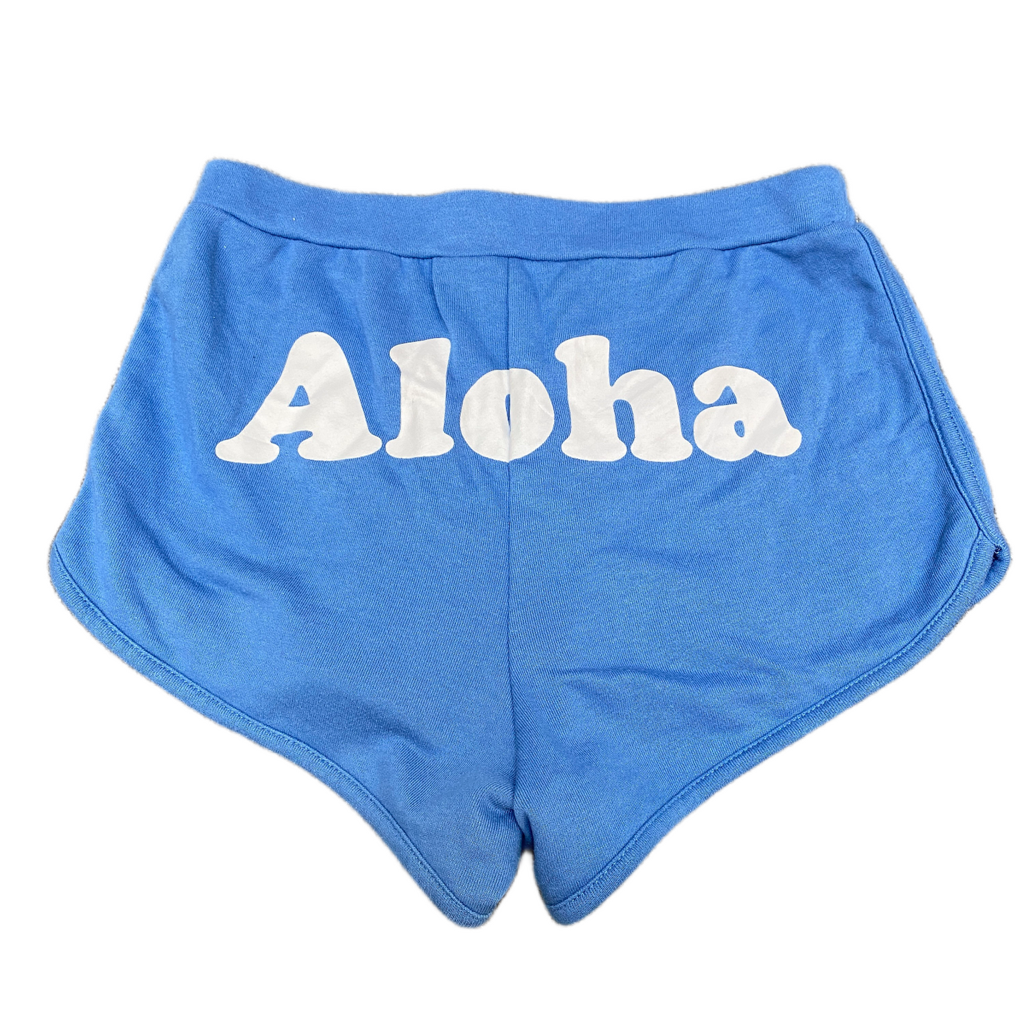 Hawaii Aloha Beach Shorts Womens M 28" Waist Blue Athletic Stretch Dolphin Hem