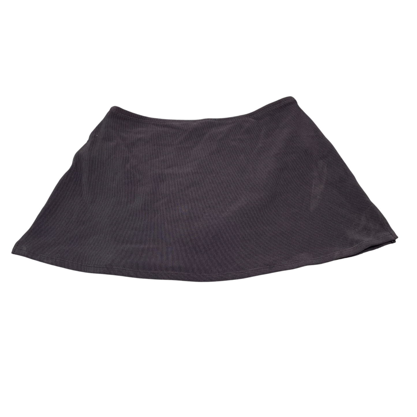 Chadwick's Corduroy Mini Skirt Womens M Brown Side Slit Classic Fit Pull On
