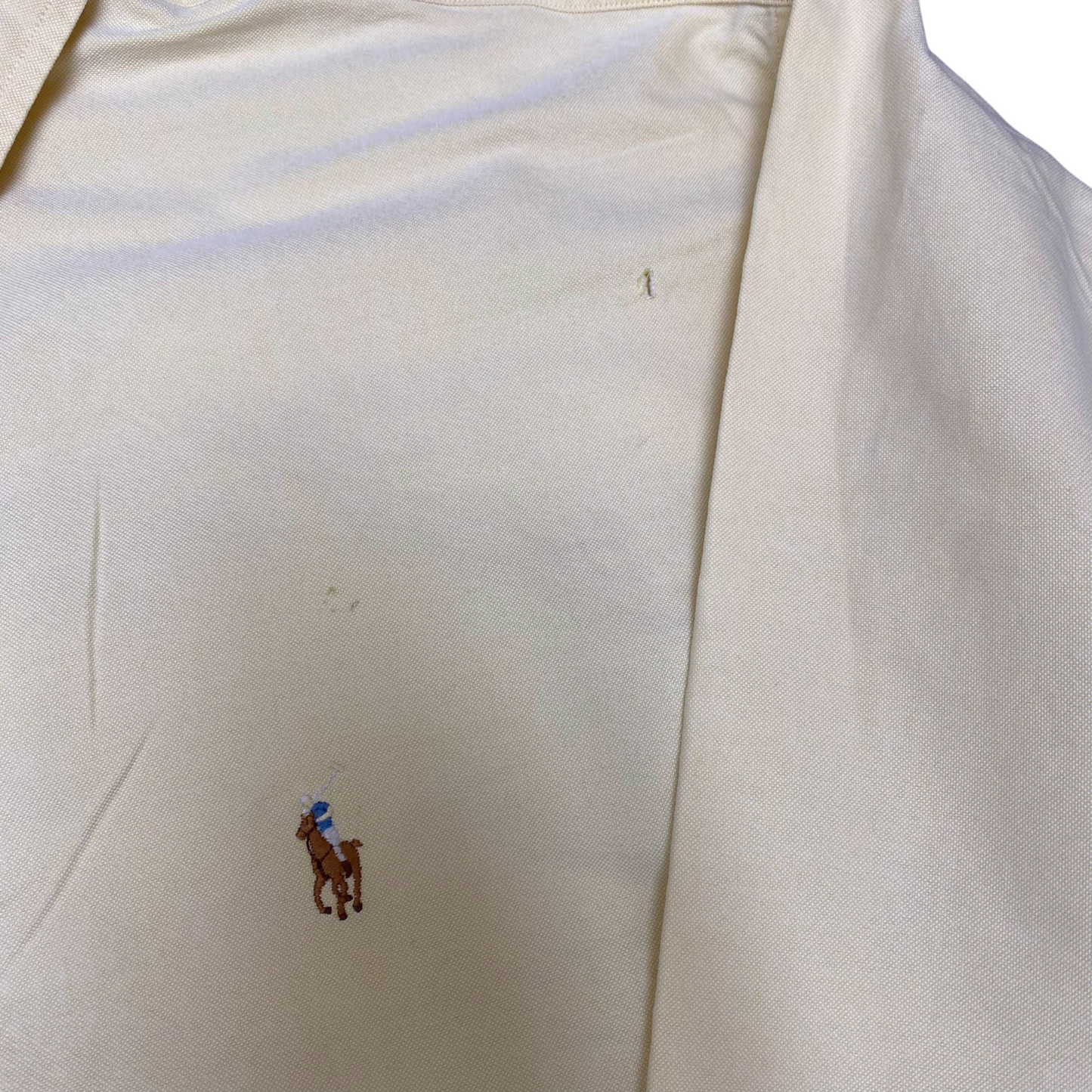 Ralph Lauren Formal Shirt Mens XL Yellow Yarmouth Long Sleeve Pony Button Down