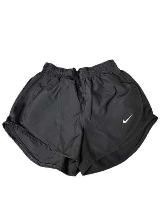 Nike Dri-Fit Running Shorts Fits as Womens S 21" Waist Black Workout Dolphin Hem