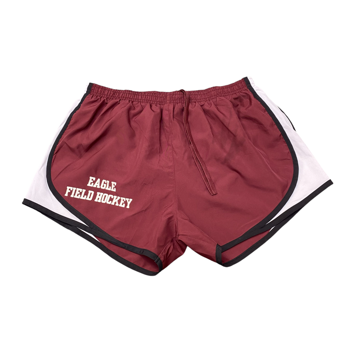 Eagle Playing Field Hockey Shorts Womens M Brown Athletic Drawstring Dolphin Hem