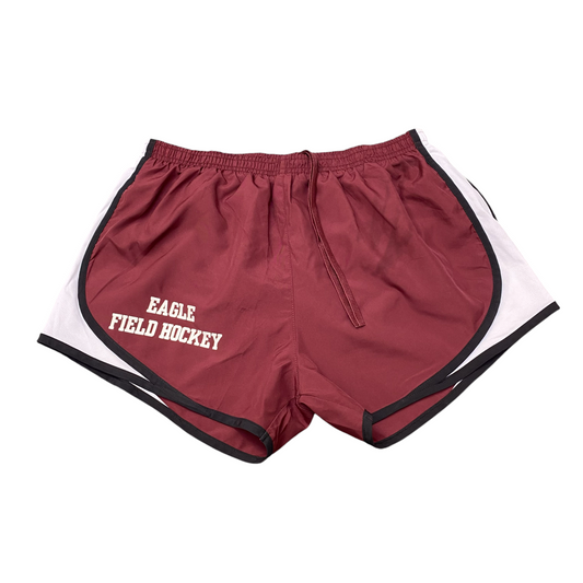 Eagle Playing Field Hockey Shorts Womens M Brown Athletic Drawstring Dolphin Hem