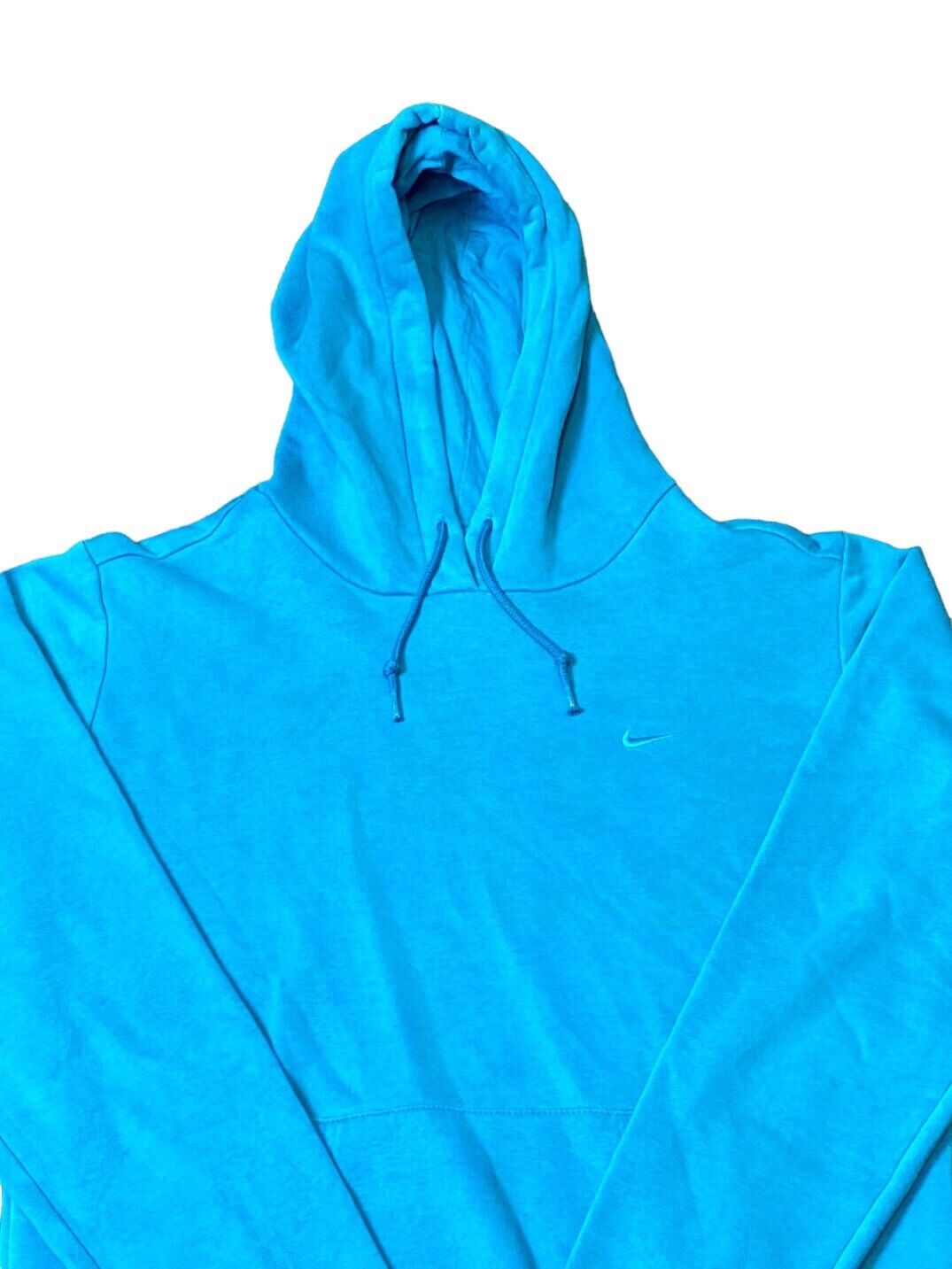 Nike Hoodie Blue Turquoise Women’s M Swoosh Chest Logo