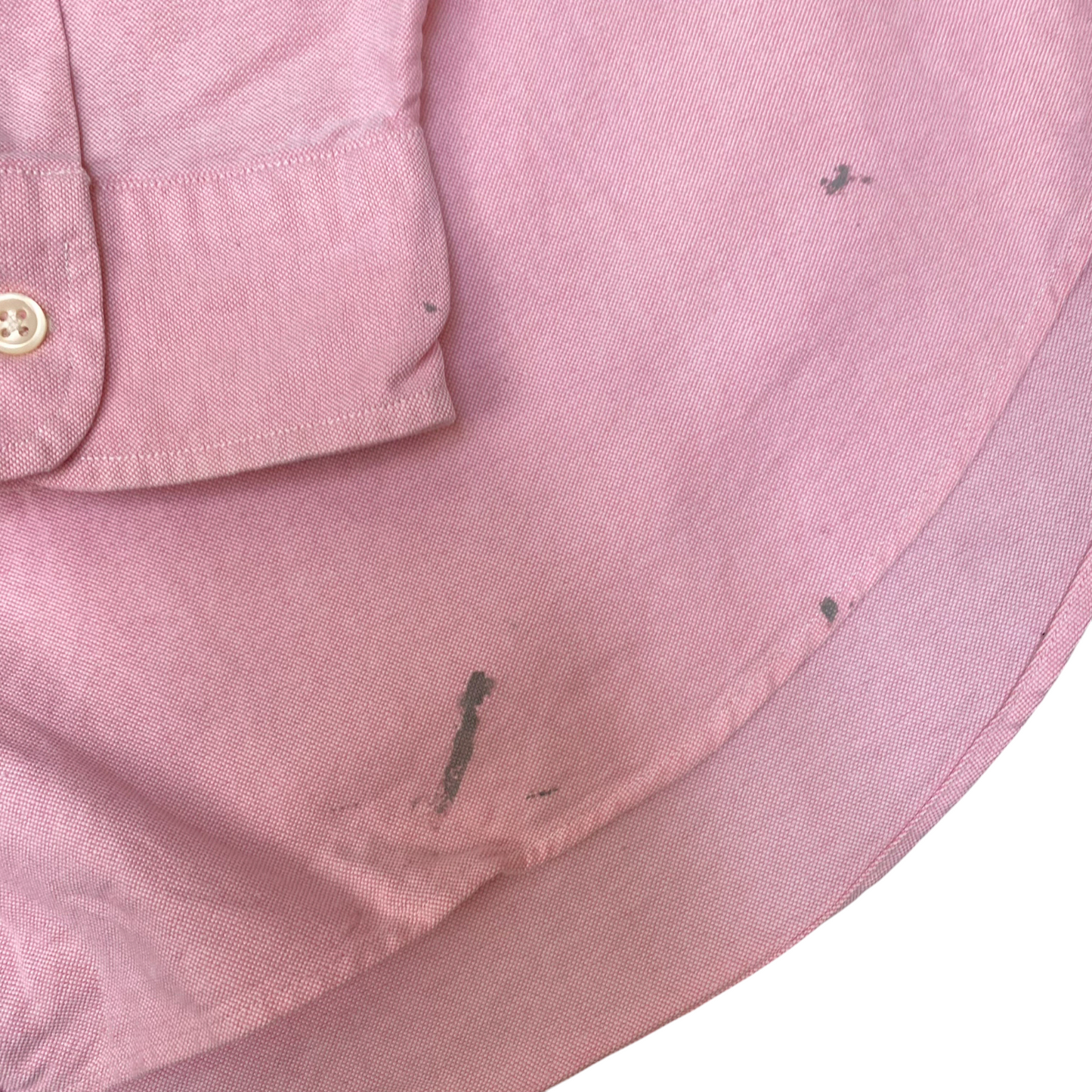 Ralph Lauren Shirt Mens XL Pink Blake Long Sleeve Brown Pony Logo Button Down