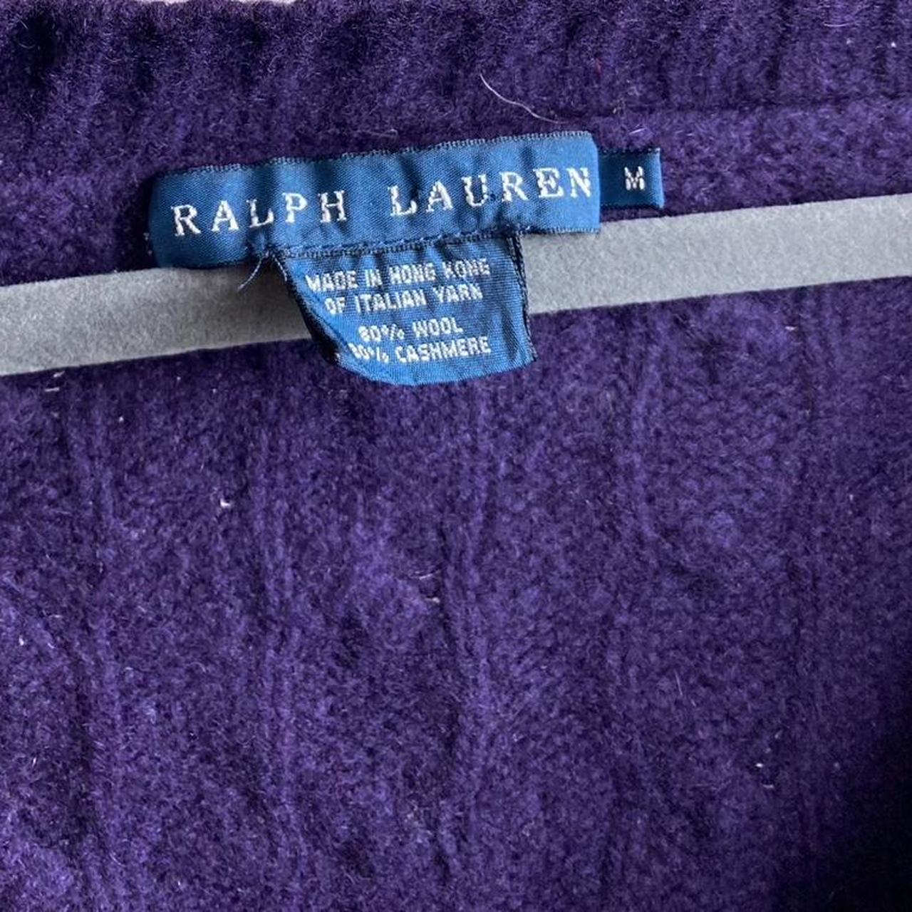 Ralph Lauren Cable Knitted Jumper Wool Purple Women’s M