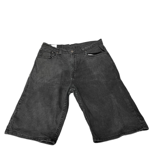Levi's 569 Loose Straight Denim Jorts Shorts Fits as Womens L 32" Waist Black