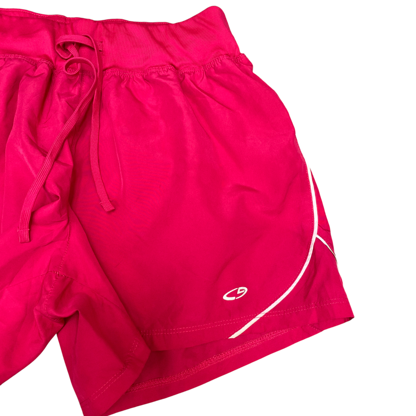 Running Sprinter Shorts Womens Small Pink Athletic Gym Elastic Waist Dolphin Hem