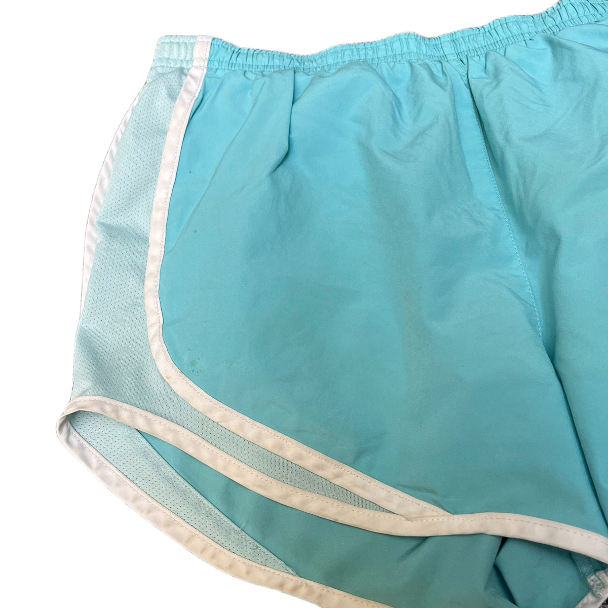Nike Dri-FIT Tempo Running Shorts Womens Small 28" Waist Teal Blue Dolphin Hem