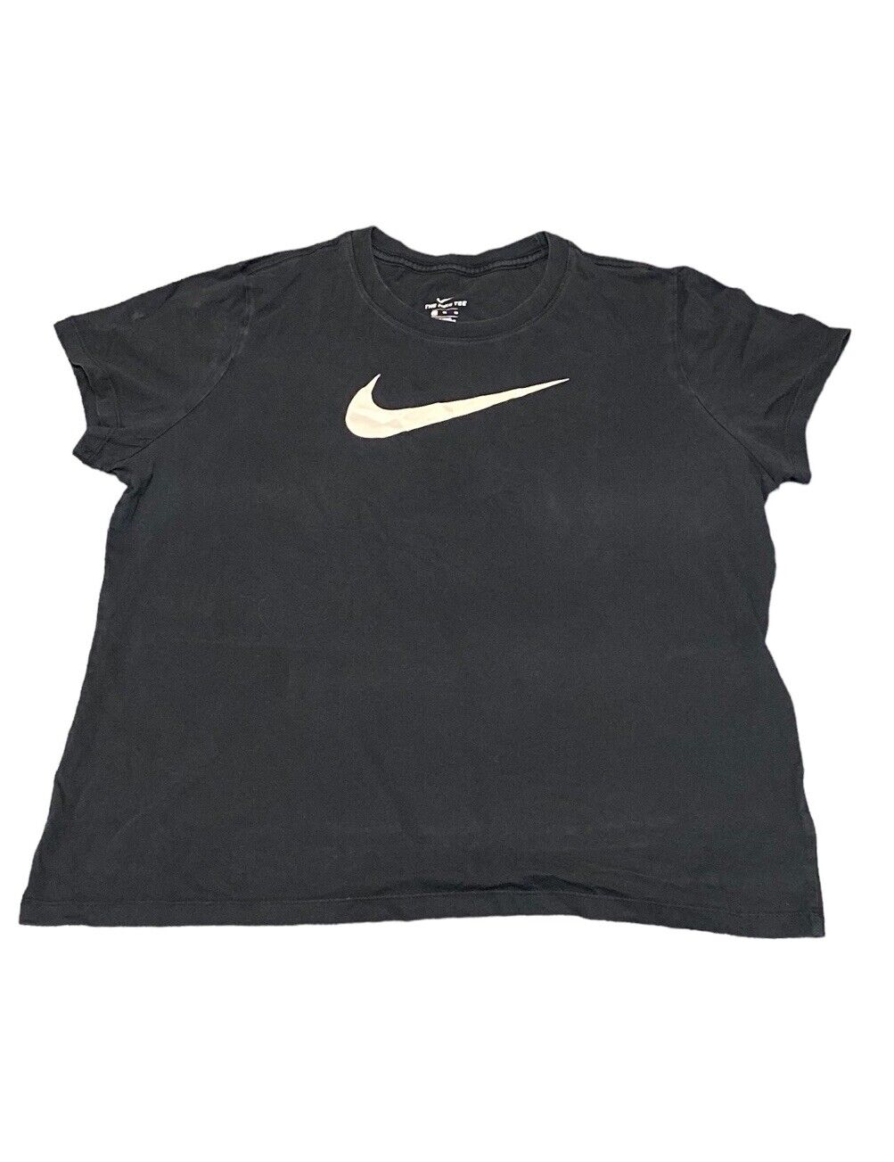 Nike T-Shirt Black Womens XL Front Logo