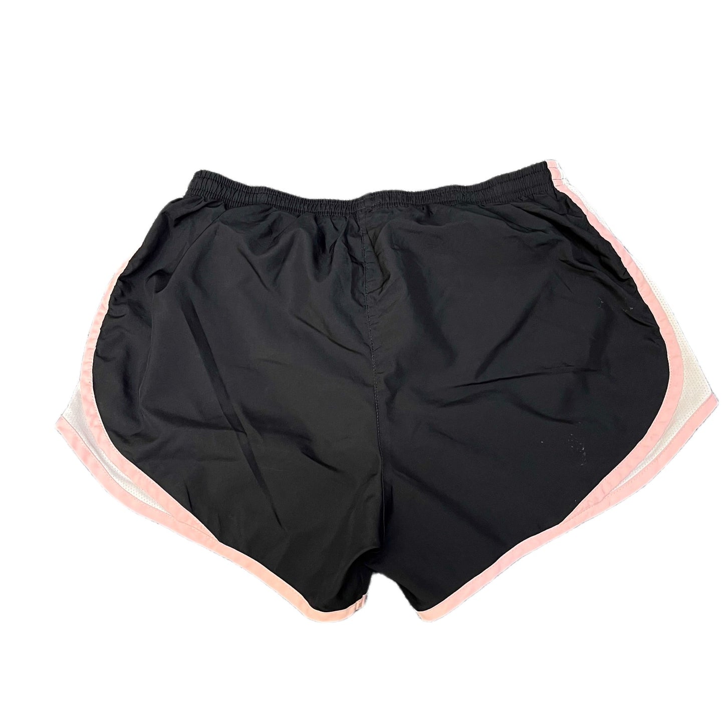 Nike Running Sprinter Shorts Women Small 26" Waist Black Mesh Panels Dolphin Hem