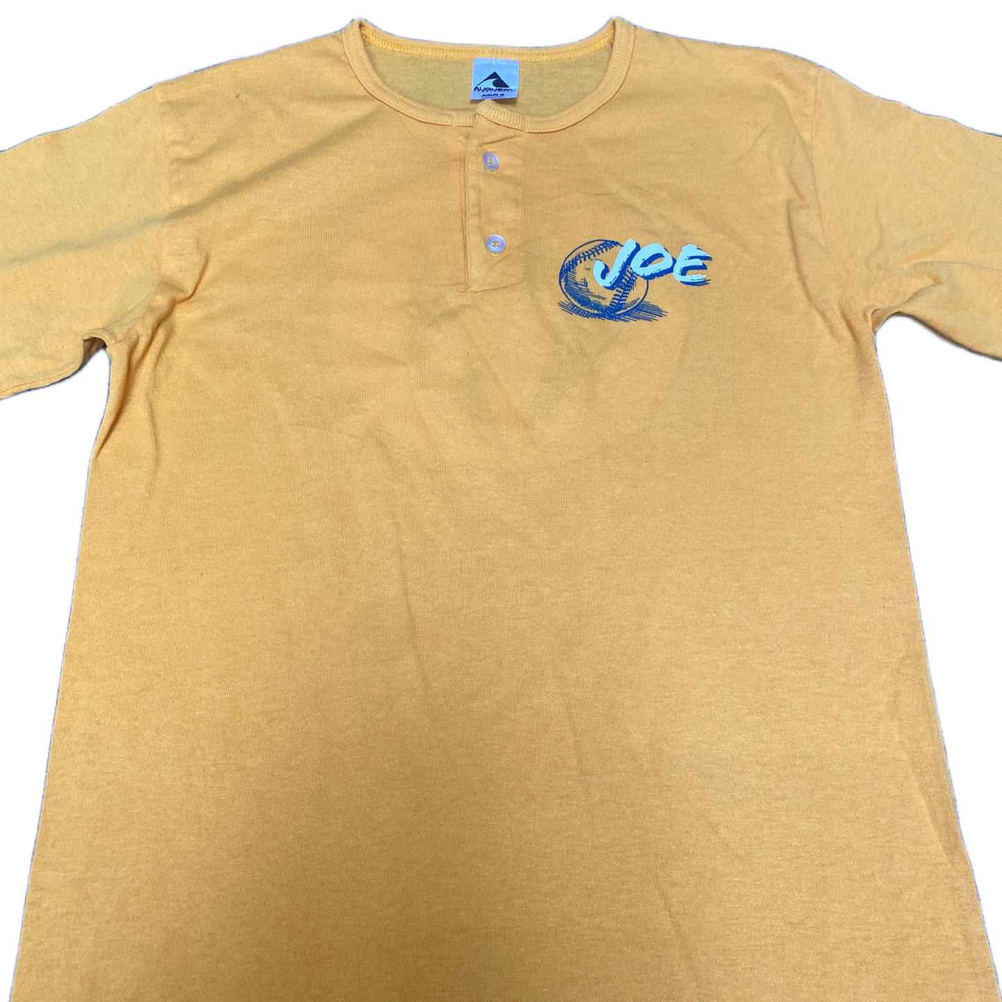 Augusta Sportswear T-Shirt Womens Small Yellow Graphic Print Short Sleeve Tee