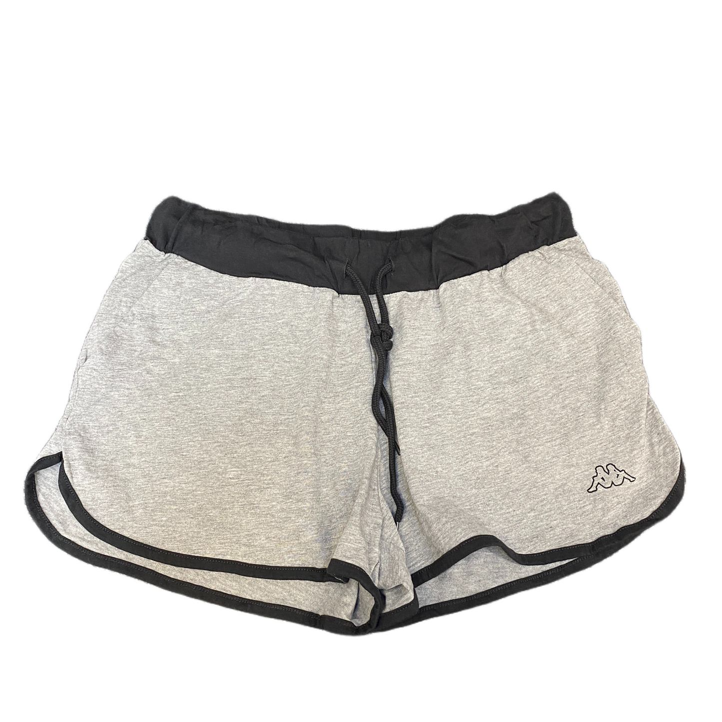Running Sprinter Shorts Womens L 30" Waist Grey Athletic Gym Workout Dolphin Hem