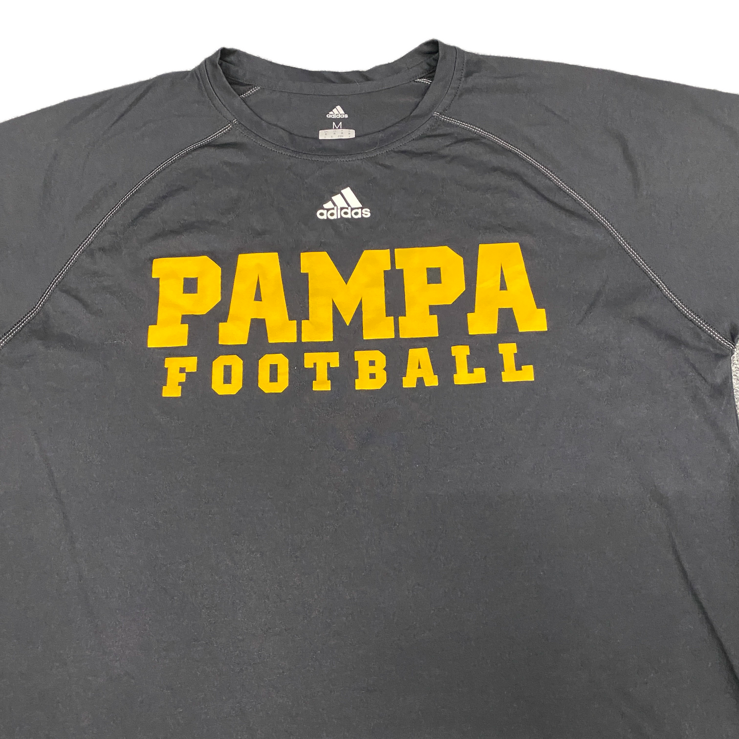 Adidas Pampa Football T-Shirt Fits as Mens M Black Graphic Logo