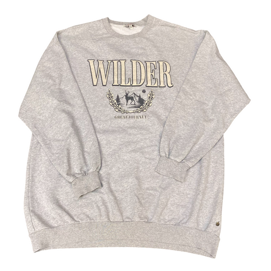 Pacific Republic Sweatshirt Womens Medium Grey Wilder Great Journey Graphic