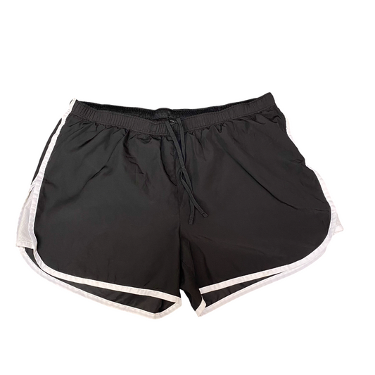 Running Sprinter Shorts Womens Small Black Athletic Fit Gym Workout Dolphin Hem