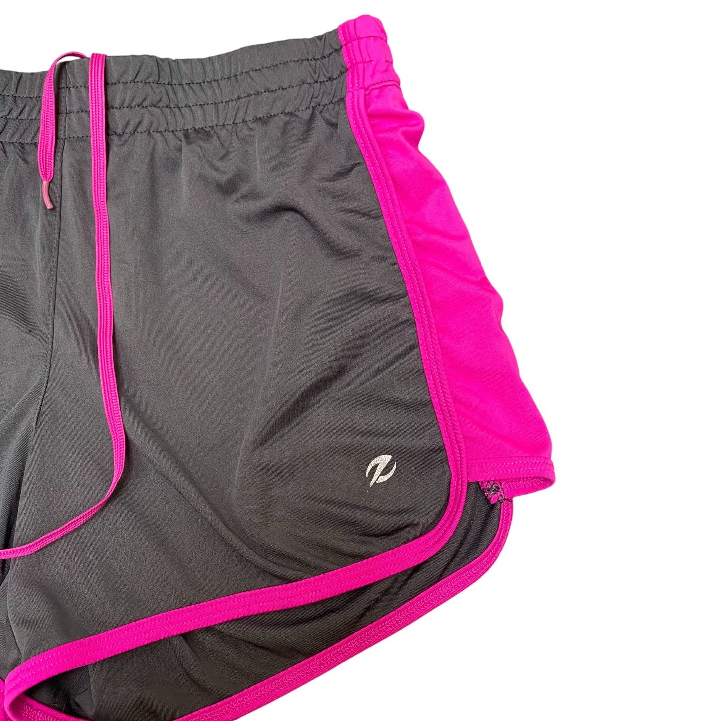 Sprinter Shorts Womens Medium Black Pink Athletic Workout Elastic Waist Logo