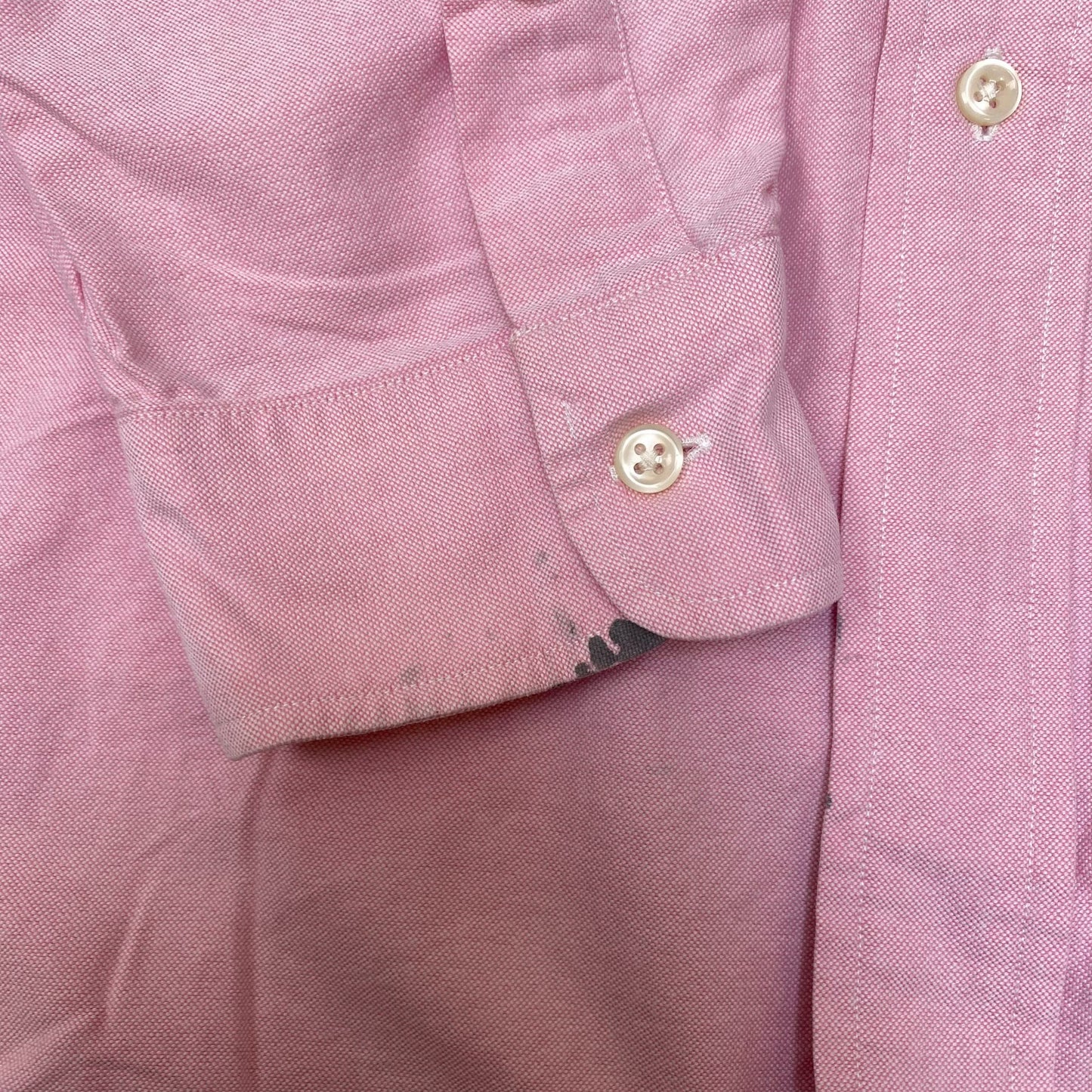Ralph Lauren Shirt Mens XL Pink Blake Long Sleeve Brown Pony Logo Button Down