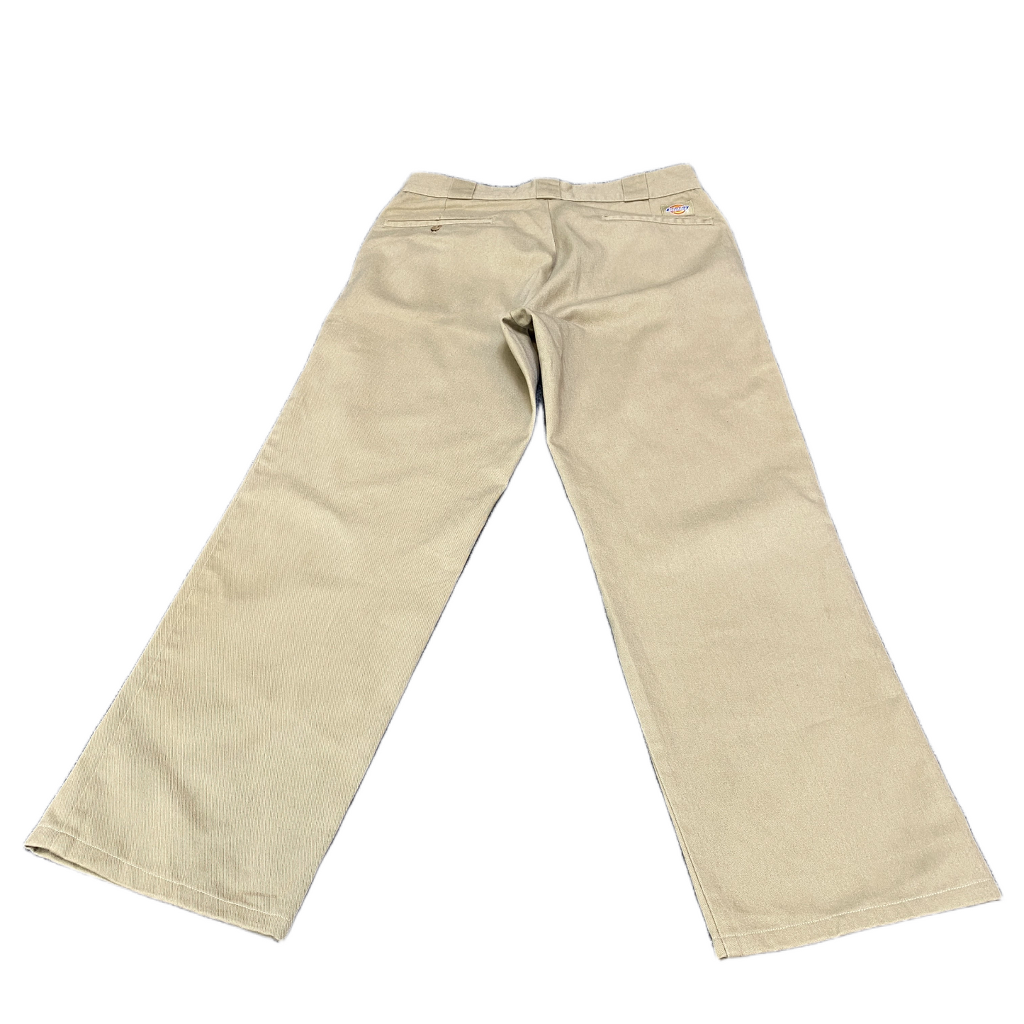 Dickies Chino Pants Fits as Women 30" Waist Beige Low Rise Straight Leg Trousers