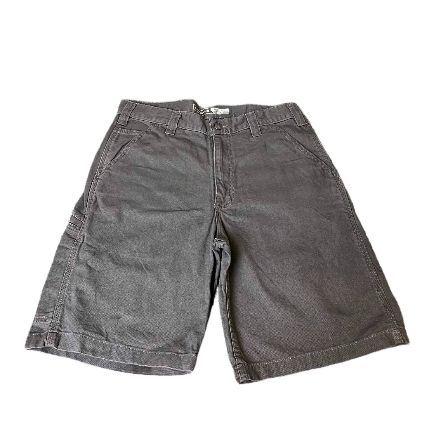 Carhartt Work Shorts Fits as Womens L 31" Waist Grey Canvas Utility Relaxed Fit