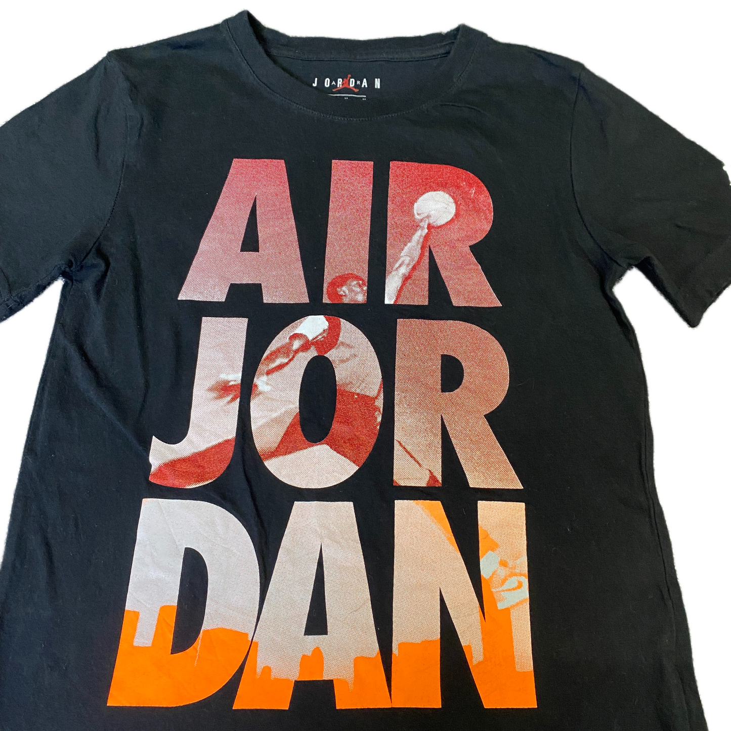 Air Jordan T-Shirt Boys XS Black Graphic Logo Short Sleeve Pullover Summer Tee