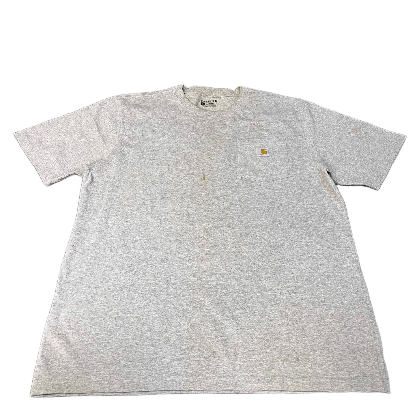 Carhartt Pocket T-Shirt Mens L Tall Grey Heather Short Sleeve Loose Summer Tee