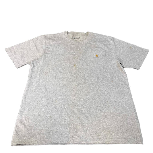 Carhartt Pocket T-Shirt Mens L Tall Grey Heather Short Sleeve Loose Summer Tee