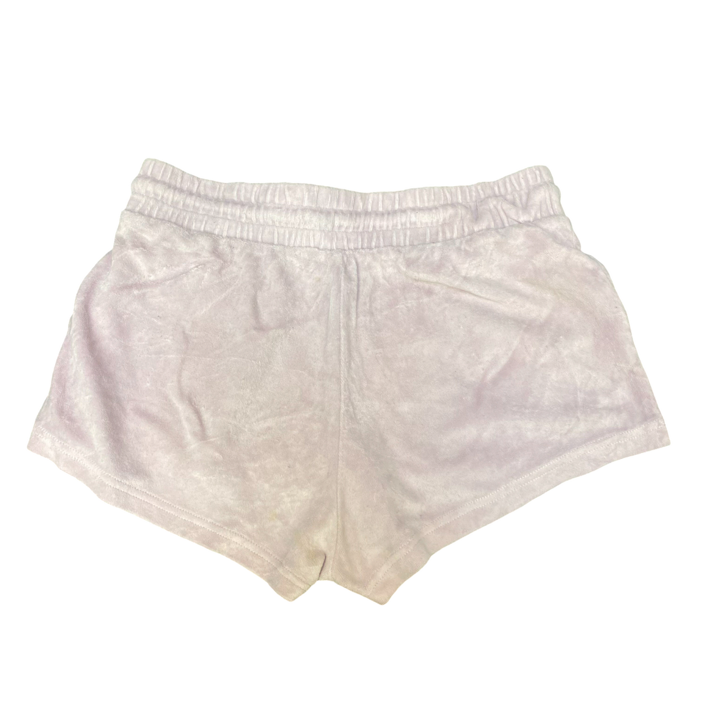 Velour Sweat Shorts Womens Medium Pink Stretch Athletic Fit Drawstring Waist