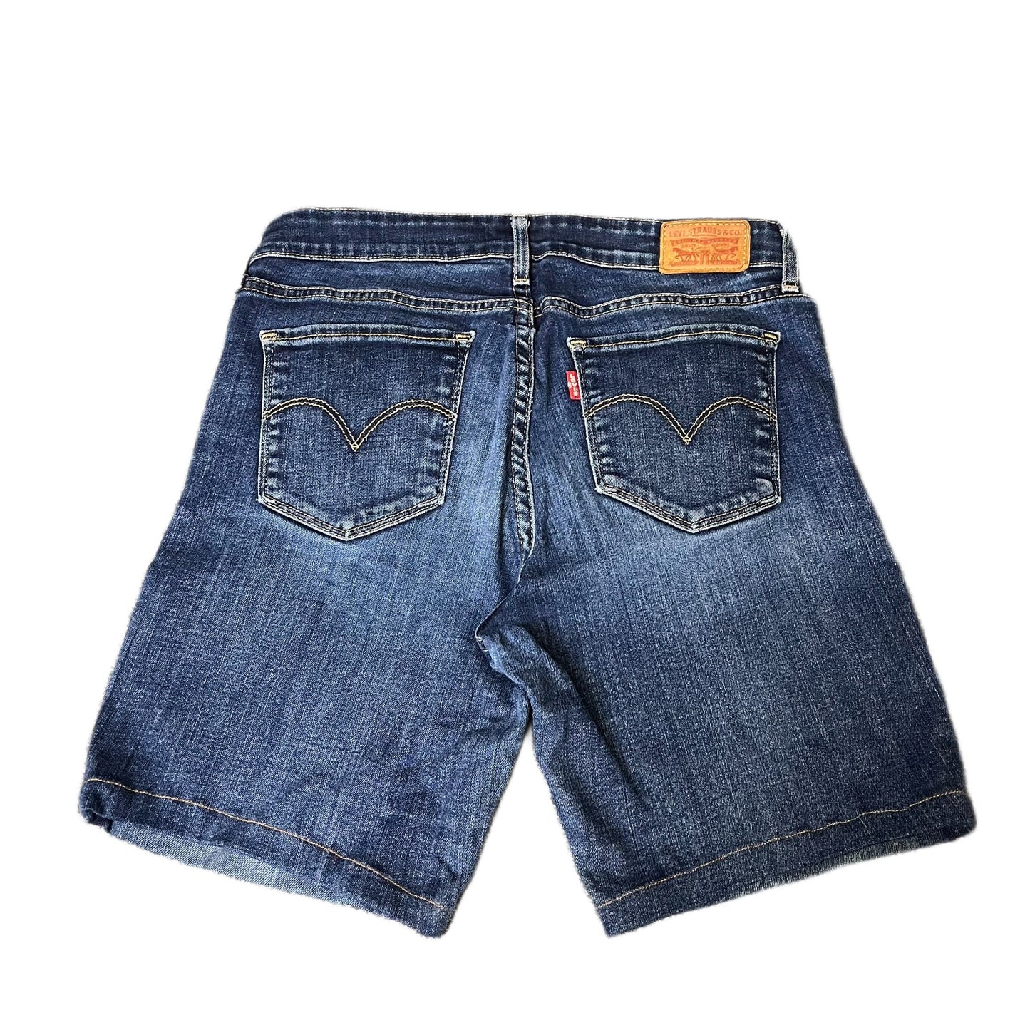 Levi's Bermuda Shorts Fits as Women Medium 29" Waist Blue Denim Mid Rise Red Tab