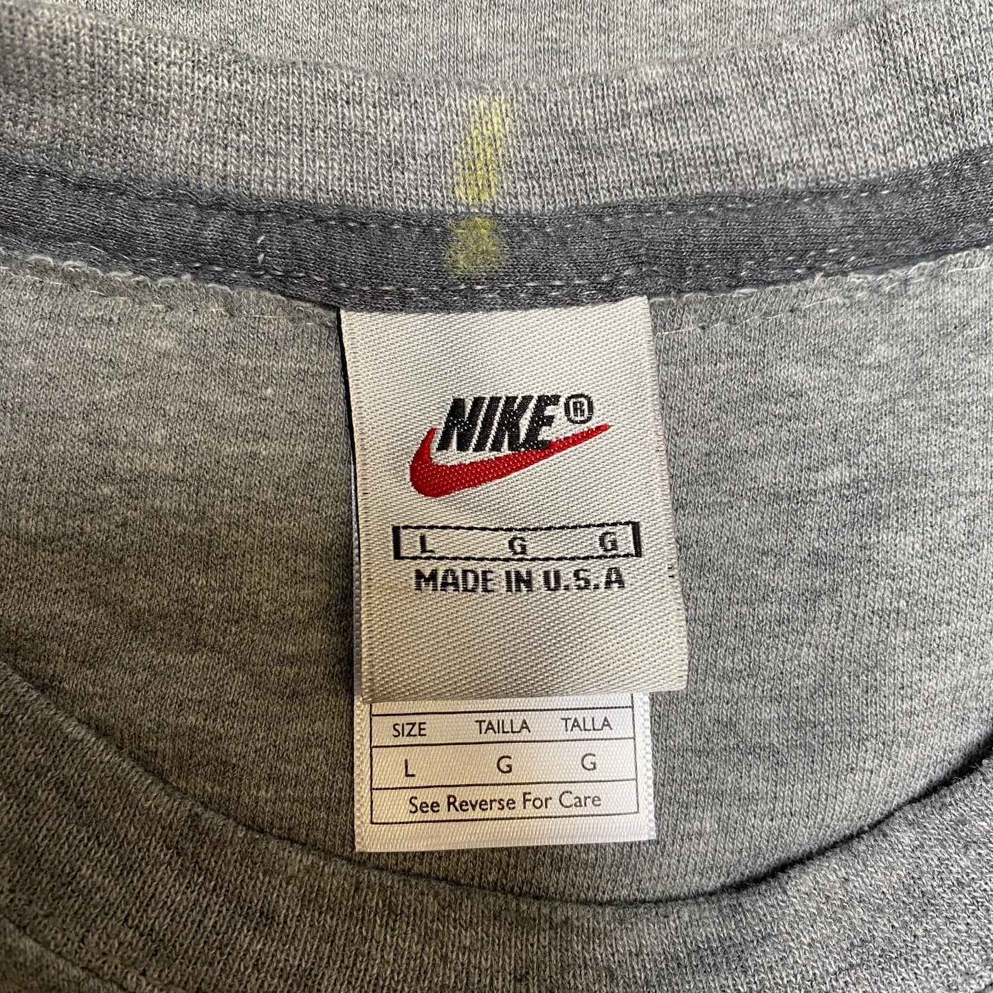 Nike Reworked Sweatshirt Mens Large Teal Grey Embroidered Spellout Logo Vtg Y2K