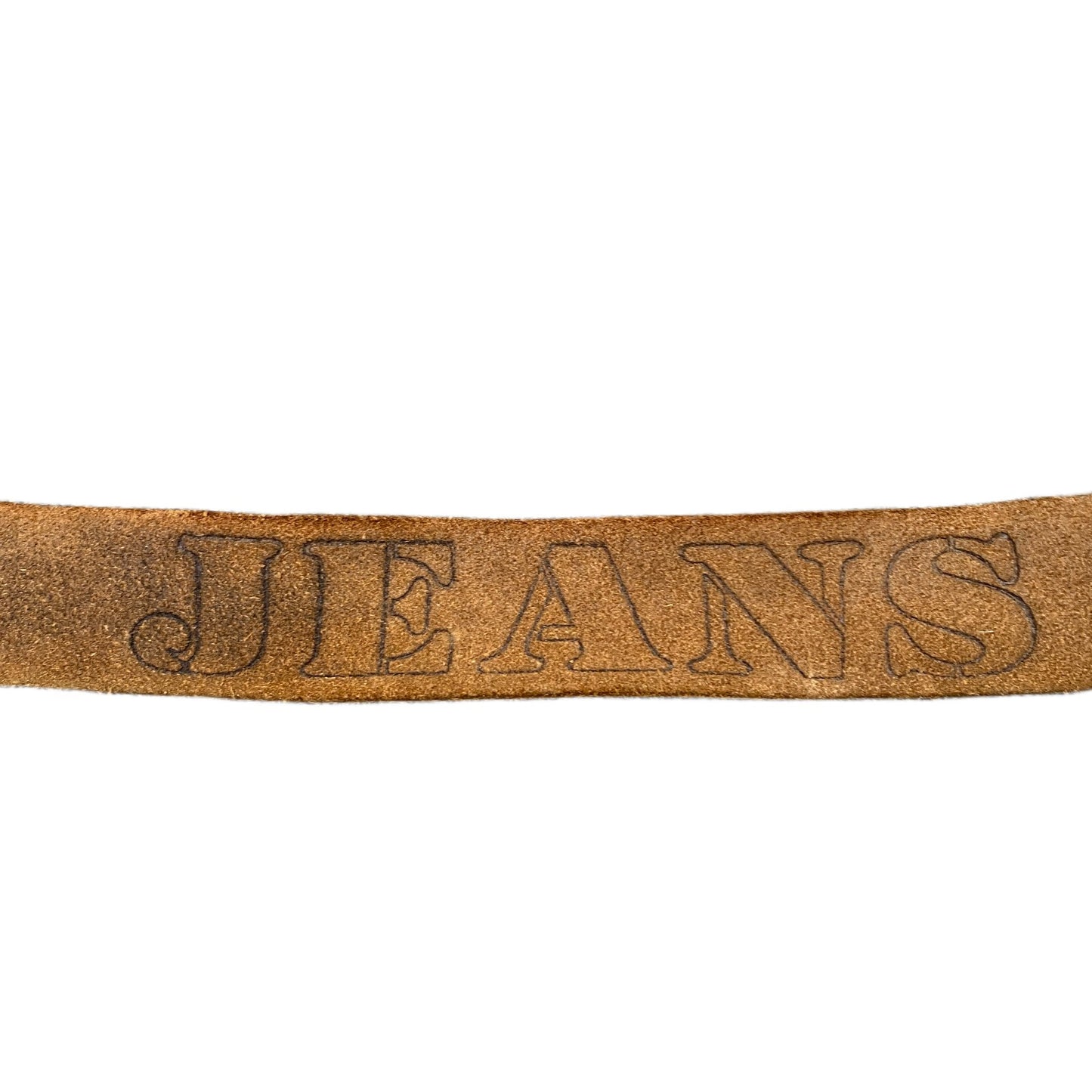 Jeans Waist Belt Mens Brown Leather Adjustable Silver Pin Buckle 43 Inches