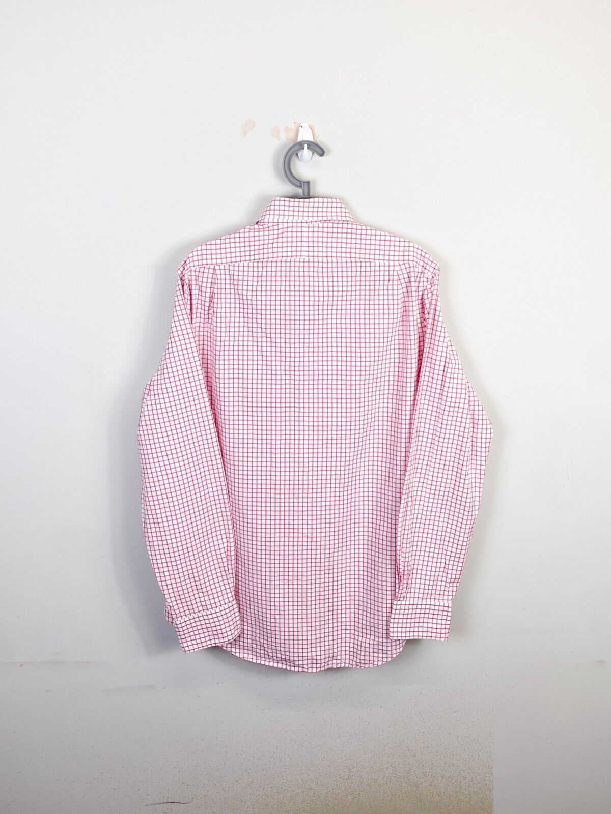 Ralph Lauren Shirt Mens M Pink Checkered Custom Fit Collared Casual Button Down