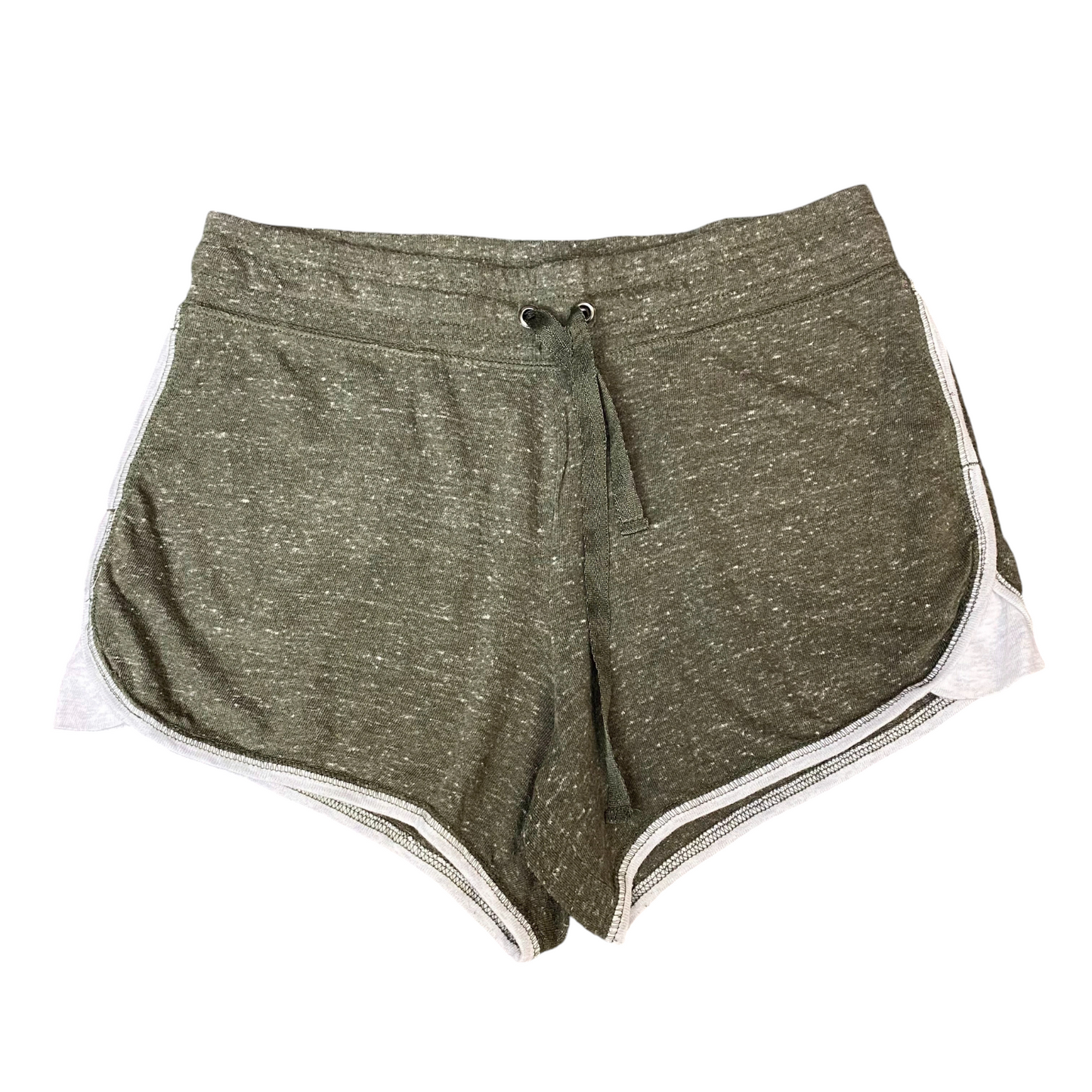 Running Sprinter Shorts Women M Green Heather Athletic Elastic Waist Dolphin Hem