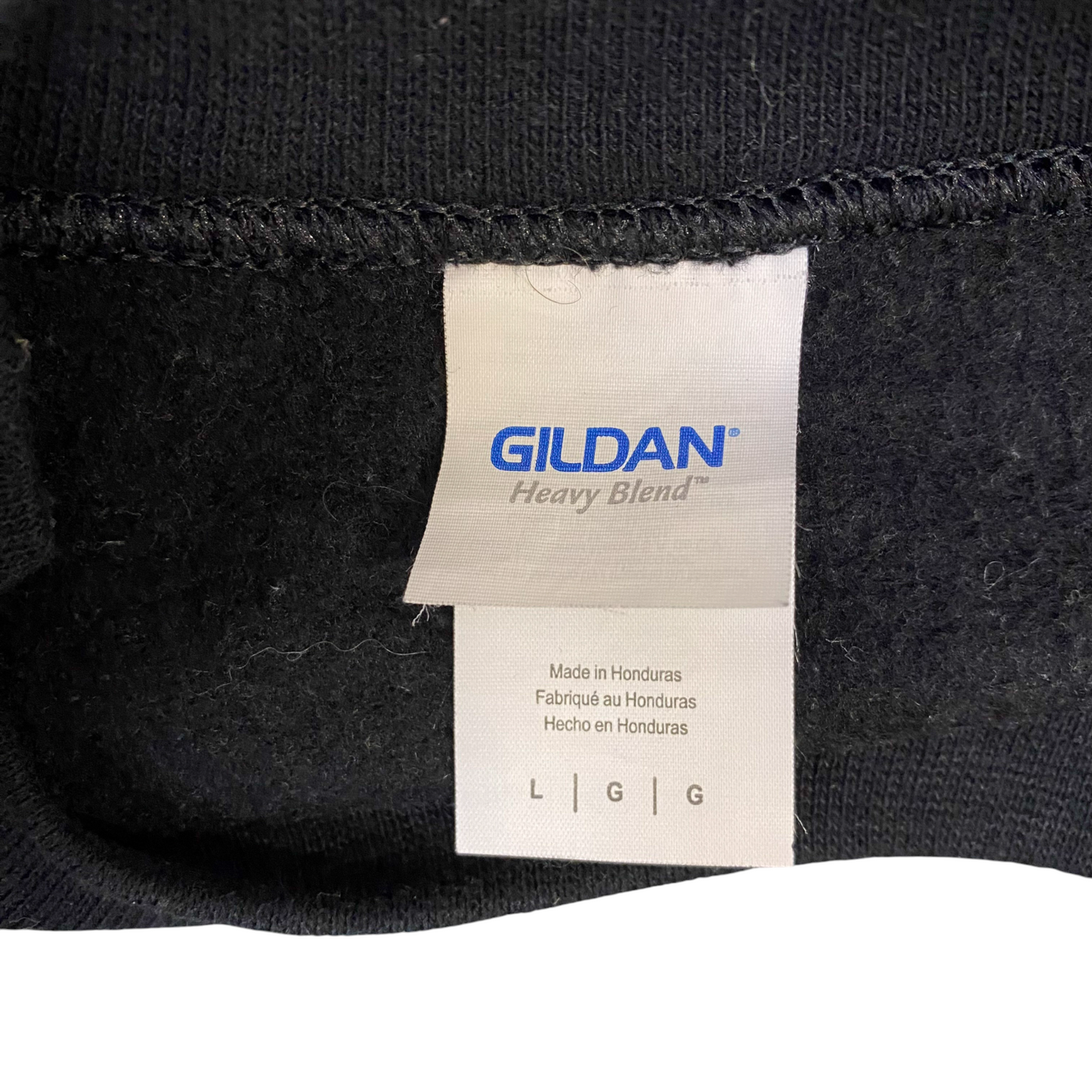 Gildan Sweatshirt Mens L Black Heavy Blend Fleece Lined WMBC Graphic Oversized