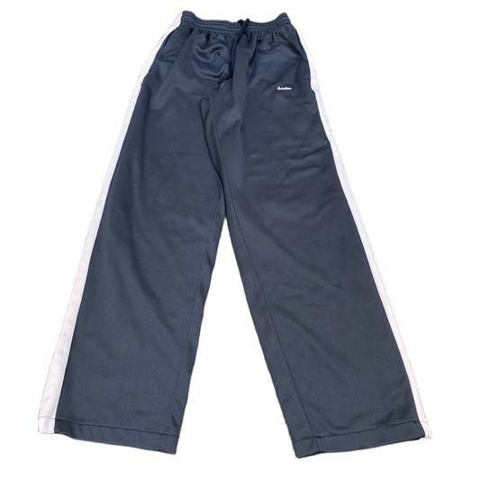 Active Joggers Fits as Womens 26" Waist Blue White Side Snap Drawstring Trousers