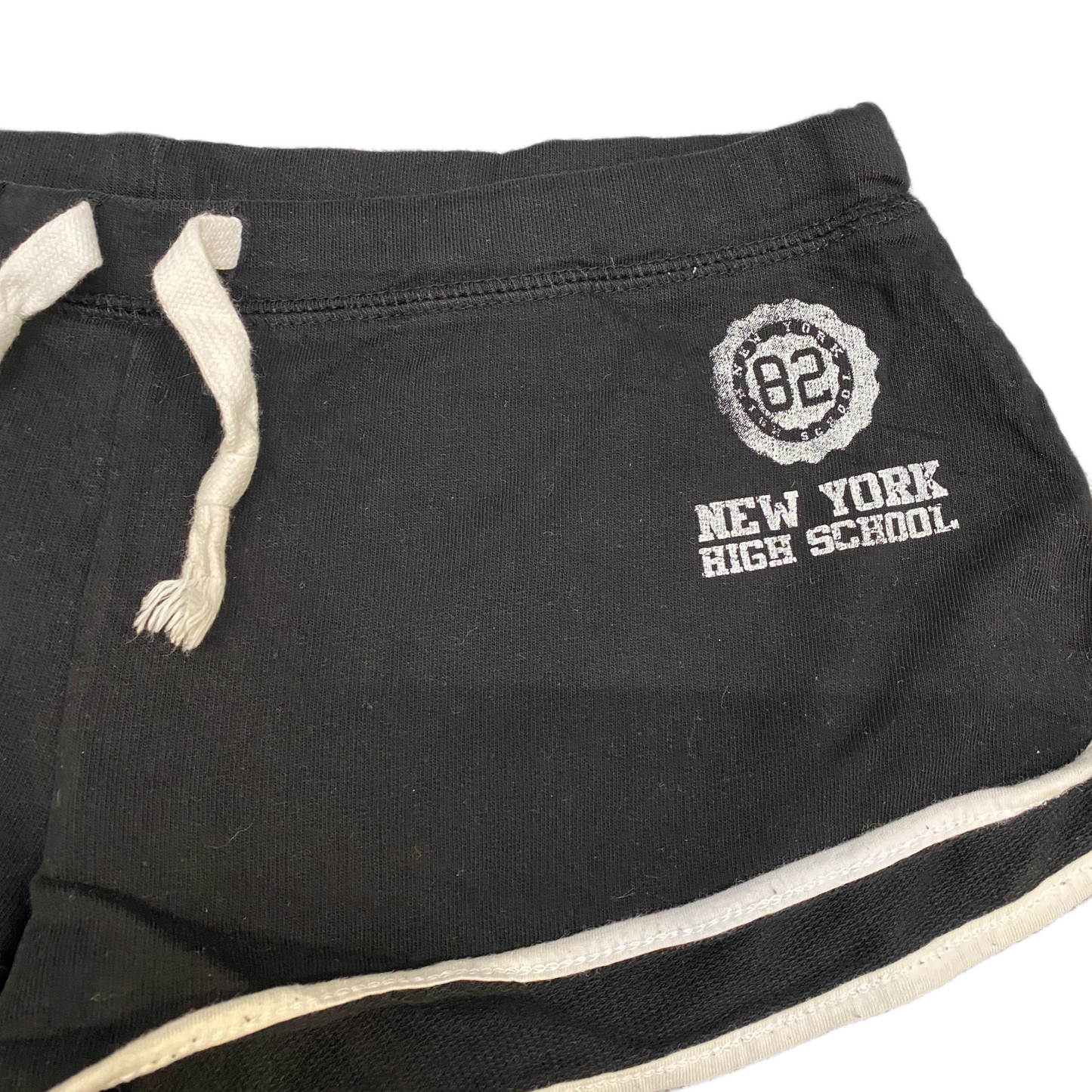 New York High School Running Sprinter Shorts Womens L 30" Waist Black Athletic