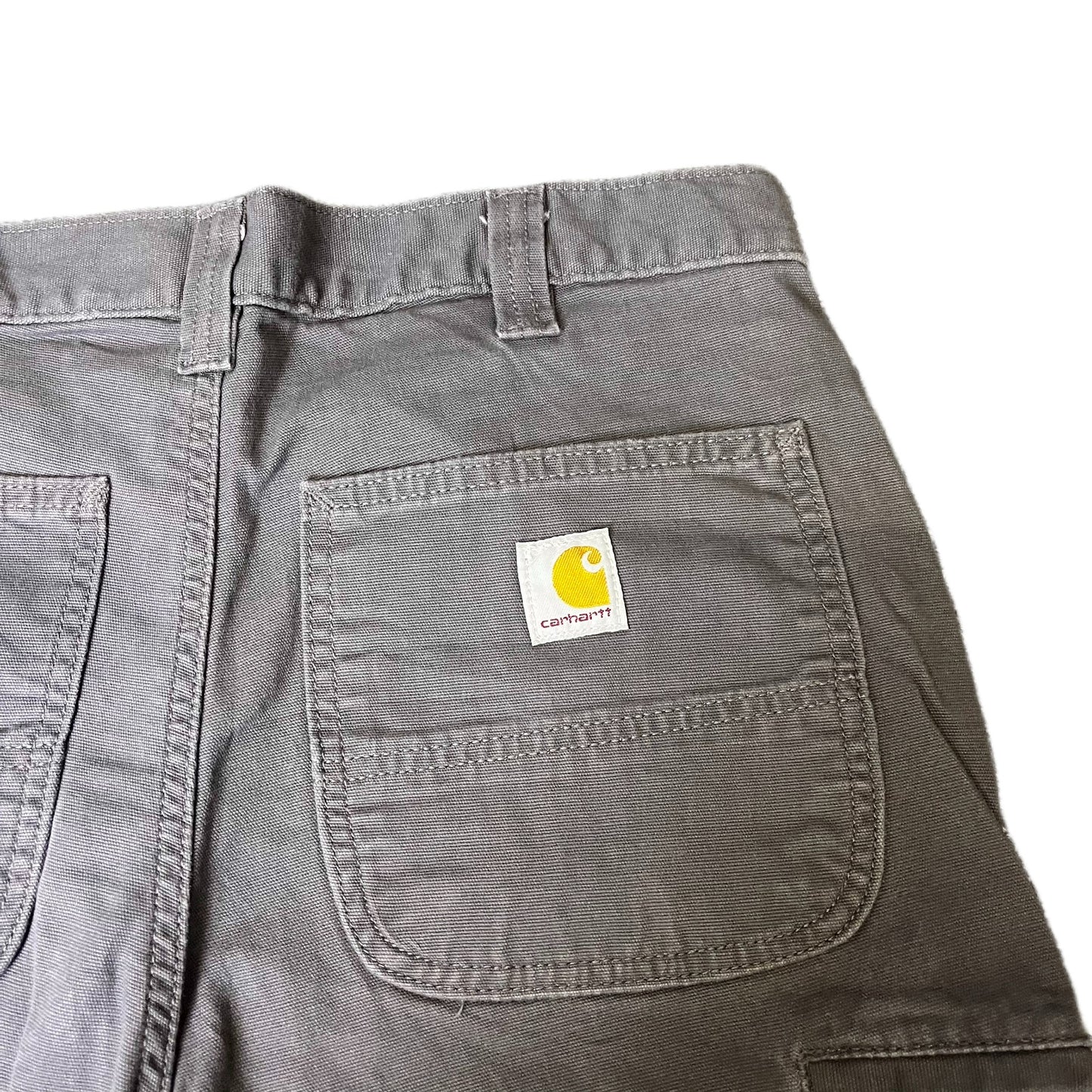 Carhartt Work Shorts Fits as Womens L 31" Waist Grey Canvas Utility Relaxed Fit
