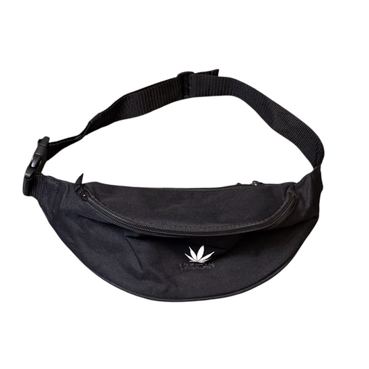 Men Women Outdoor Travel Waist Fanny Pack Bum Bag Black Adjustable Strap Zipper