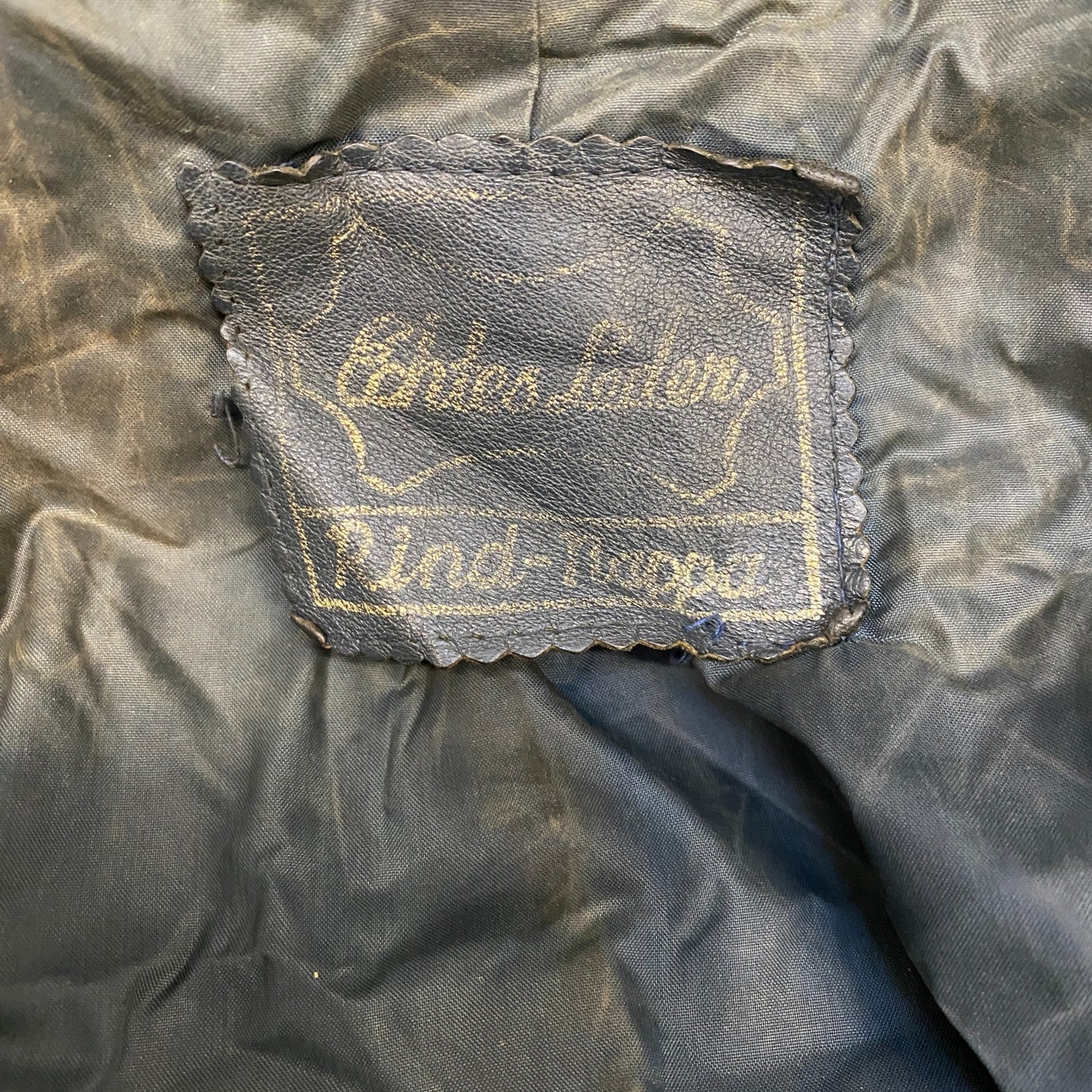 C&A Genuine Leather Biker Jacket Mens Large Black Lined Long Sleeve Full Zipper