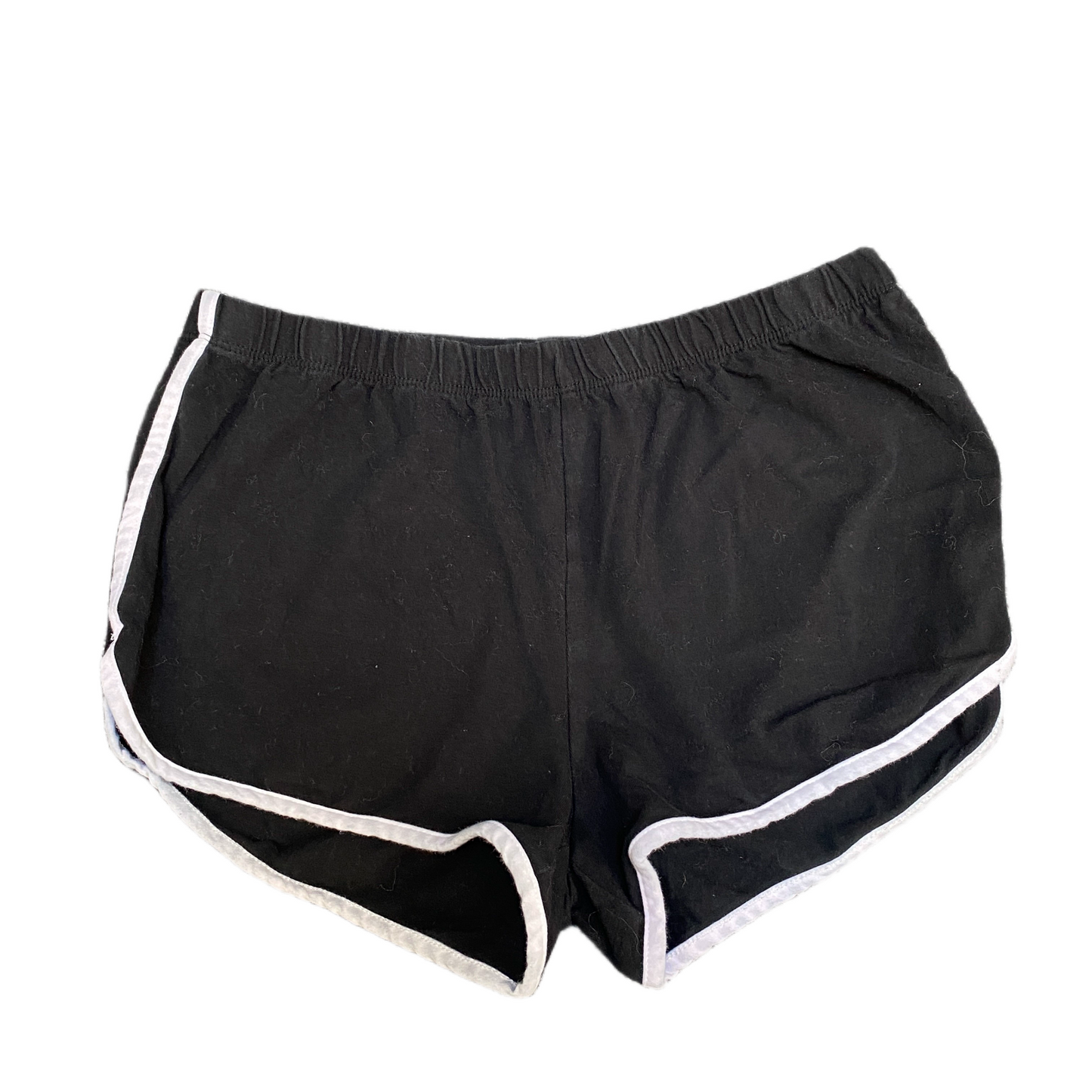 Running Sprinter Shorts Women M 26" Waist Black Athletic Gym Workout Dolphin Hem