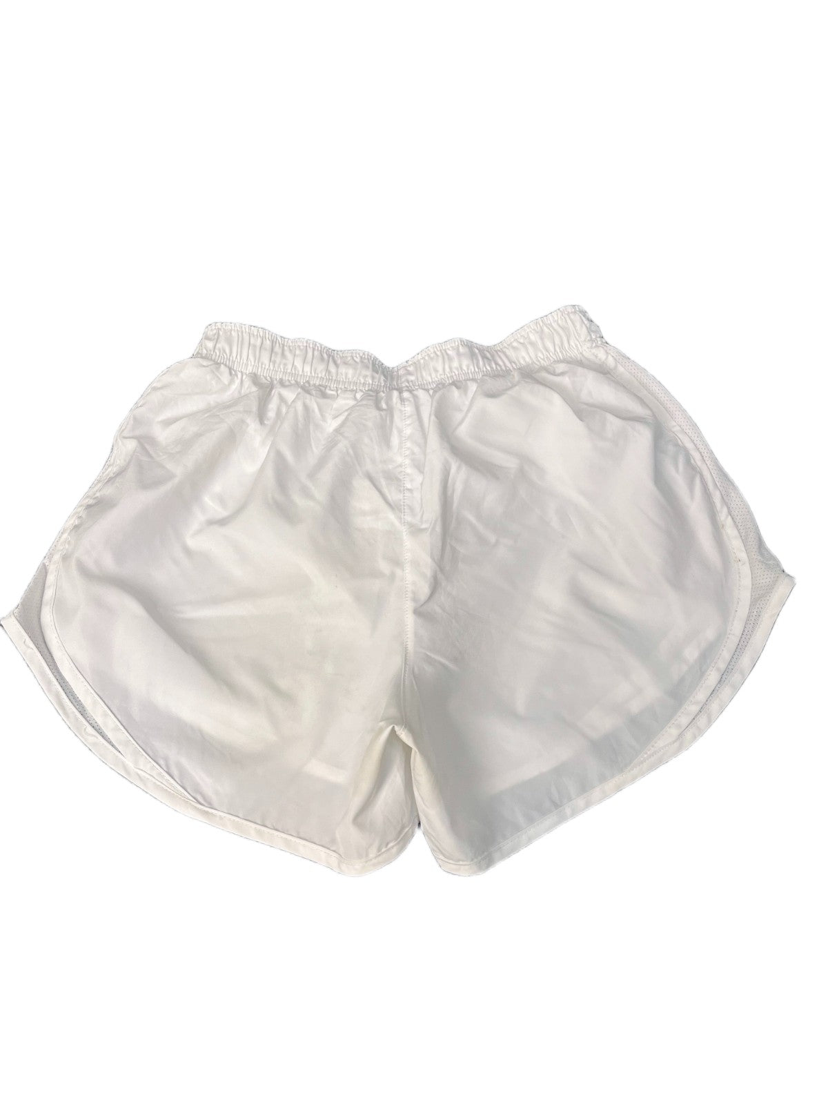 Nike Dri-FIT Running Shorts Womens Small 24" Waist White Performance Dolphin Hem