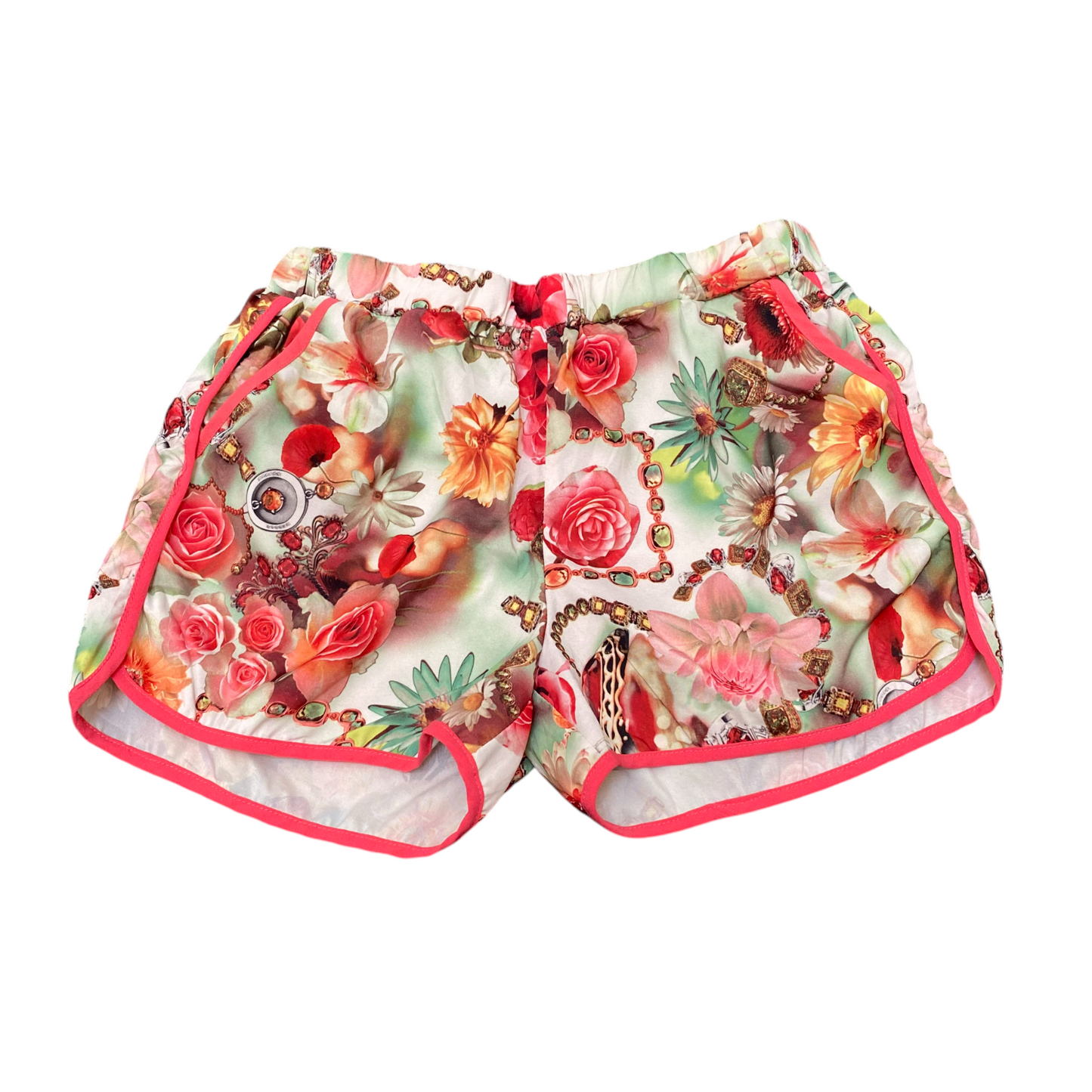 Running Sprinter Shorts Womens 26W Multicoloured Athletic Gym Fit Elastic Waist