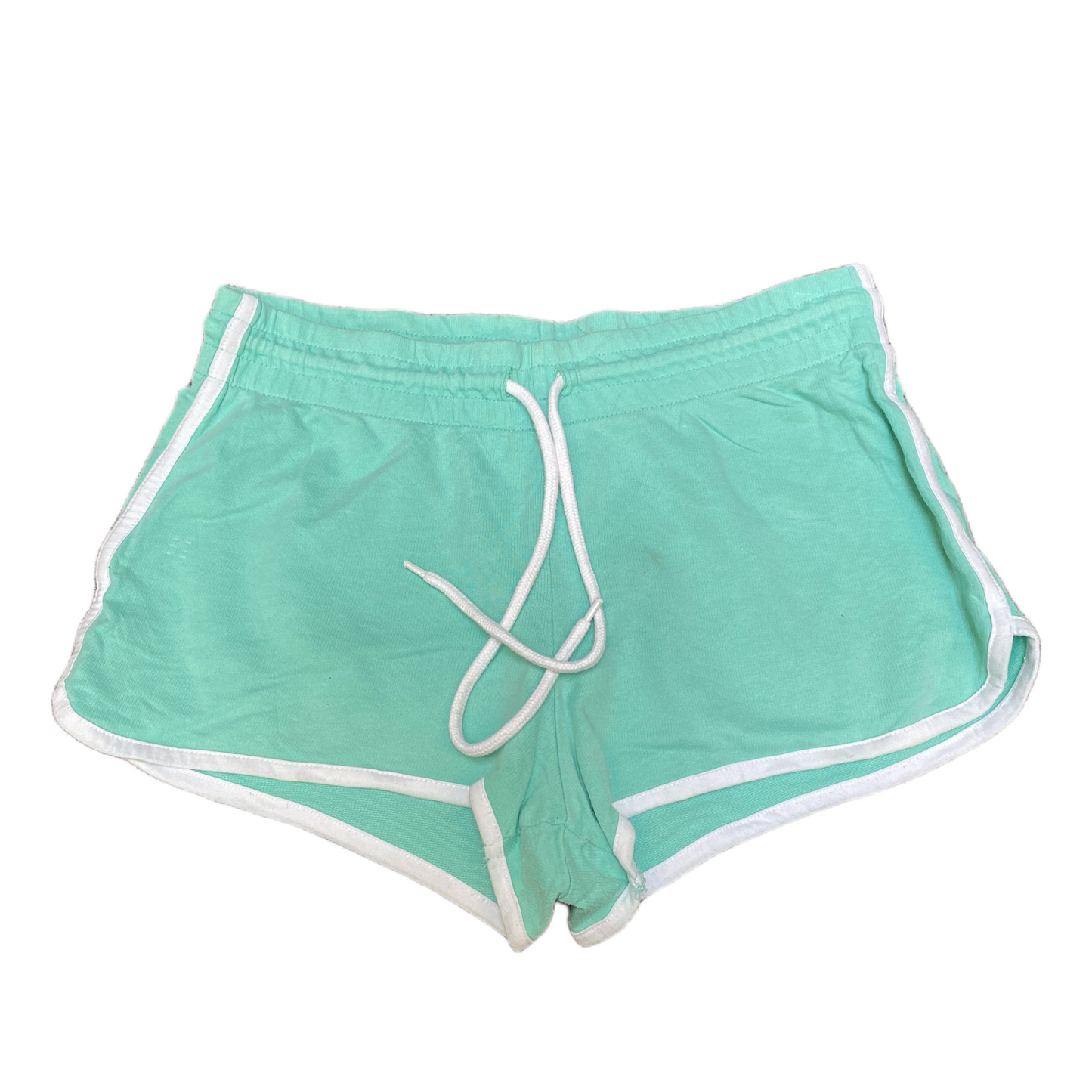Running Sprinter Shorts Womens L 29" Waist Aqua Athletic Gym Workout Drawstring