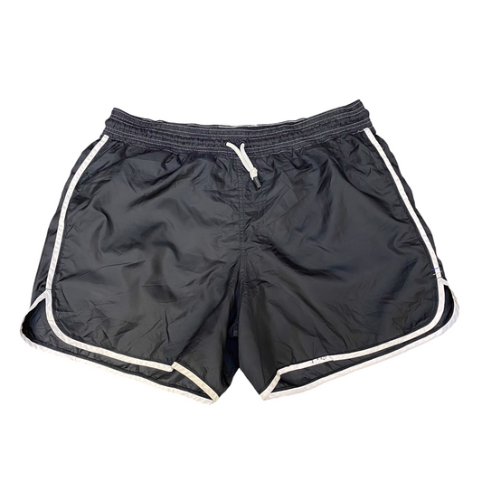 Running Shorts Mens XL Black Athletic Fit Gym Workout Elastic Waist Drawstring