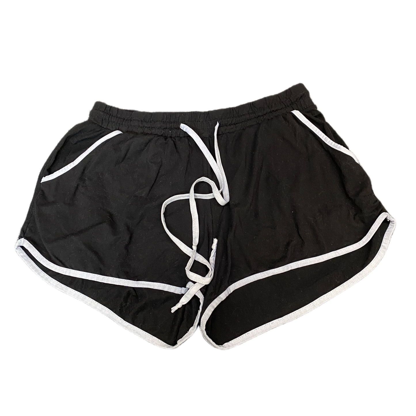 Running Sprinter Shorts Women M 27" Waist Black Athletic Workout Gym Dolphin Hem