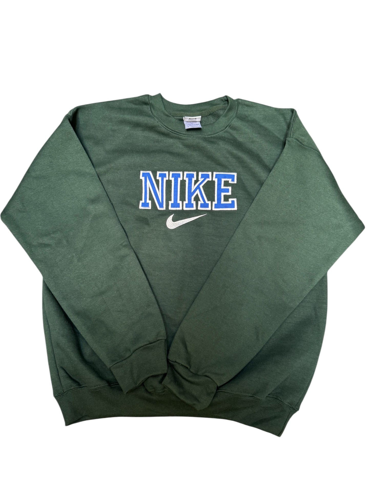 Reworked Nike Sweatshirt Preowned Embroidered Spellout Logo Sizes and Colours