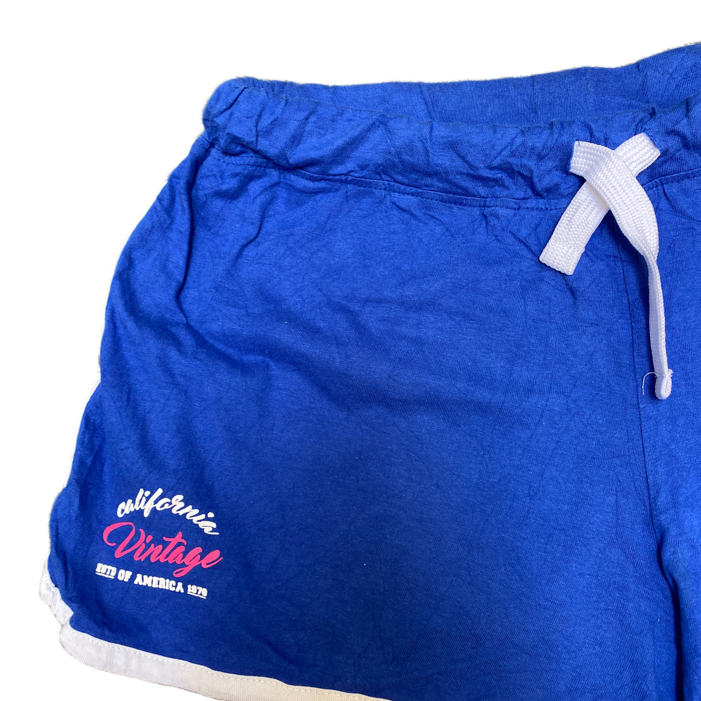 Running Sprinter Shorts Women XL 30" Waist Blue Athletic Gym Workout Dolphin Hem