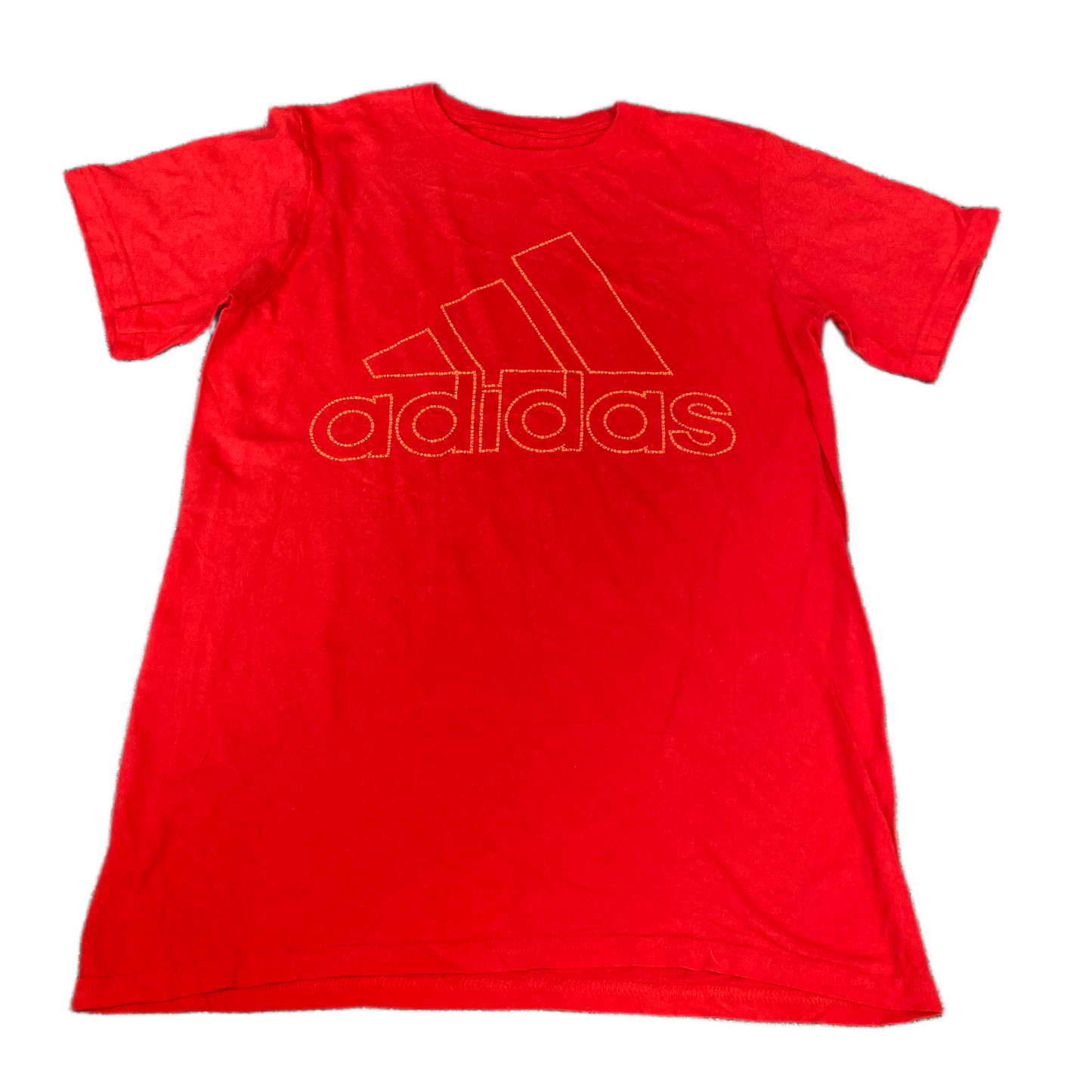Adidas The Go-To T-Shirt Boys S Red Graphic Logo Short Sleeve Crew Neck Pullove