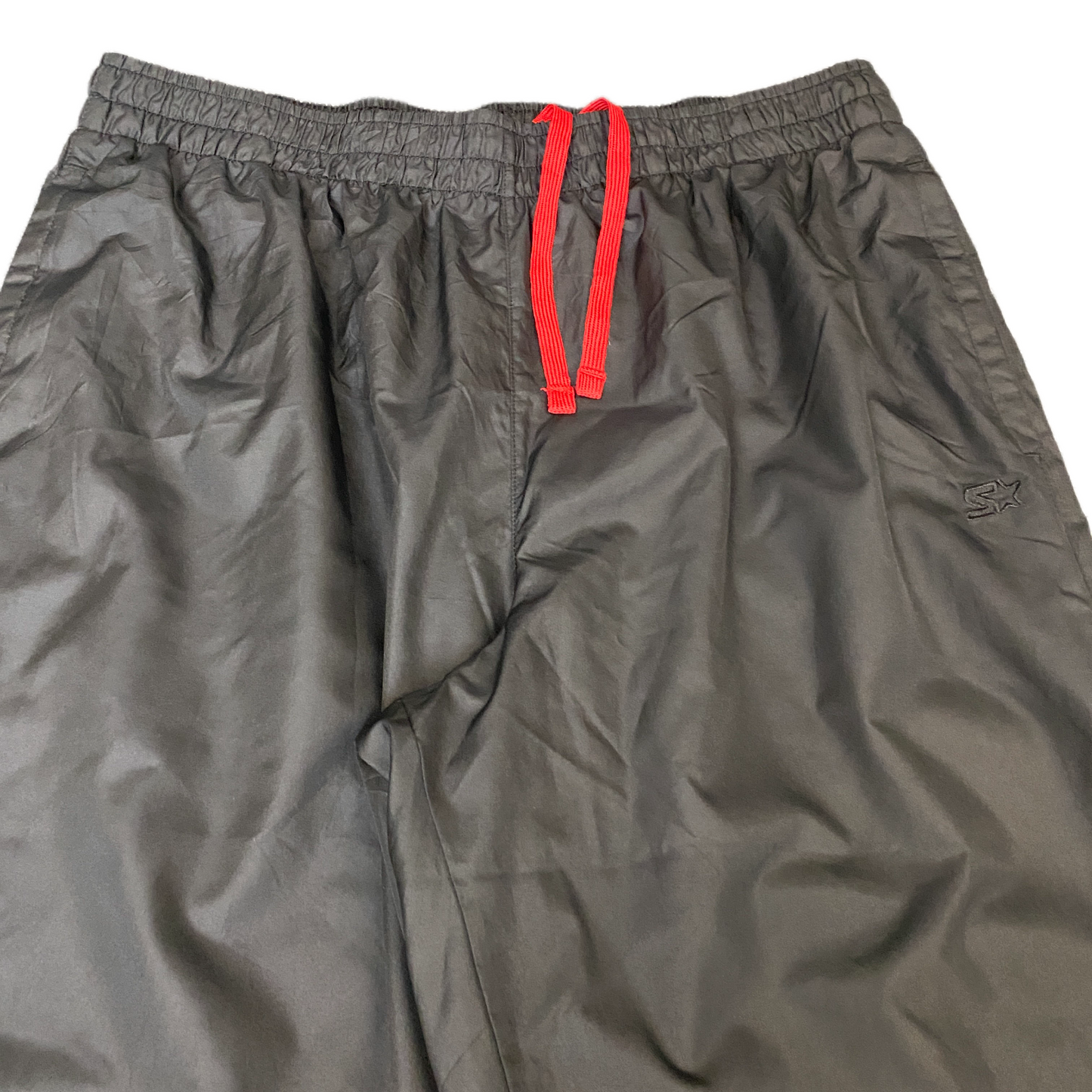 Starter Joggers Fits as Mens 34" Waist Black Windbreaker Drawstring Trousers